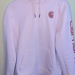Pink with burnt orange logo Carhartt Medium Relaxed Fit Women’s Sweatshirt